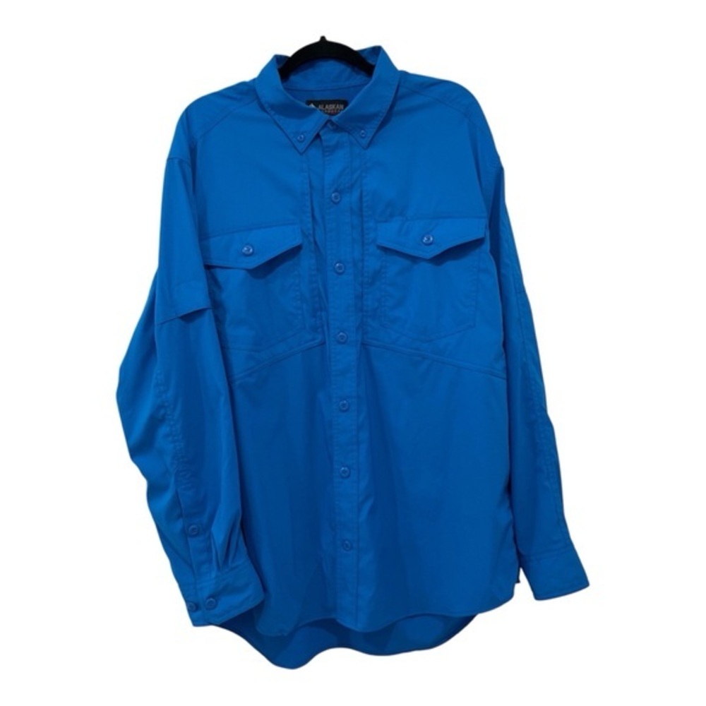 Alaskan Hardgear by Duluth Trading Co. XL Blue Button-Up Shirt Outdoor/Utility